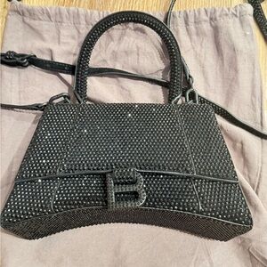 Balenciaga Black Studded Shoulder Bag